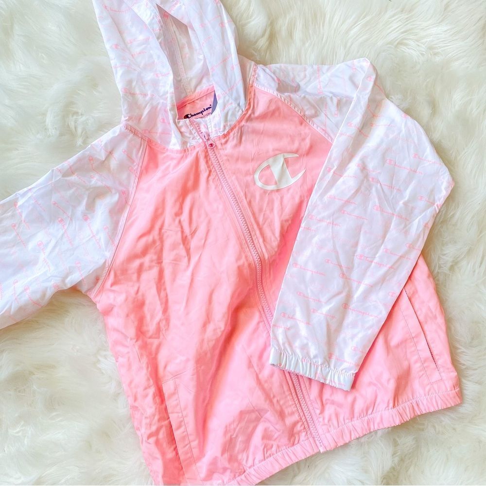 Champion Logo Zip Up Windbreaker